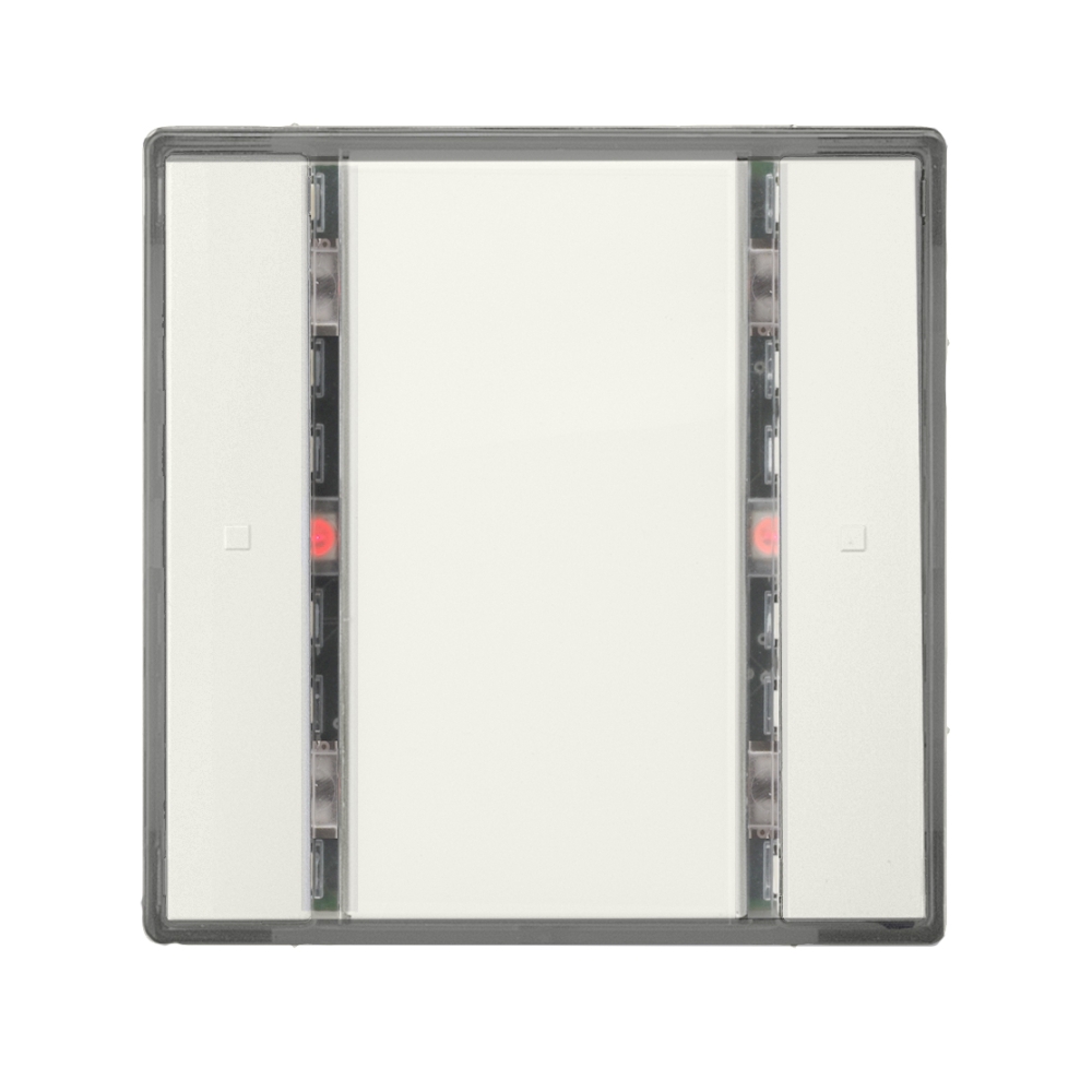 Taster, 1 cale, alb titan, cu LED