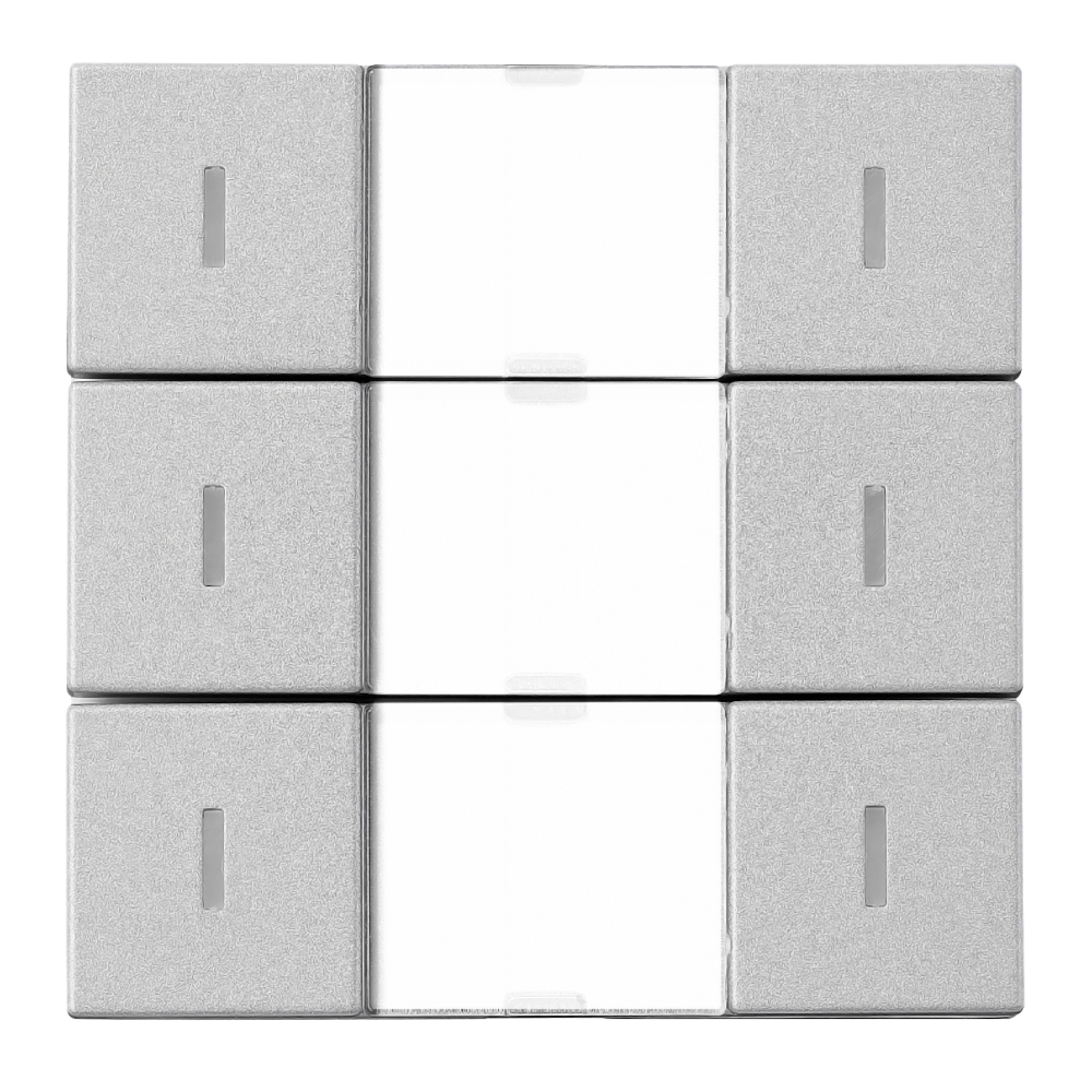 Taster KNX, trei perechi, cu LED de stare, argintiu