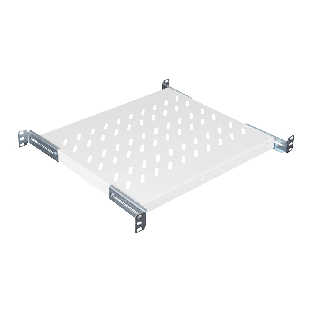 Tavă fixă 19&rdquo;, 1U, 50kg sarcină, D=370, fixare 4 puncte