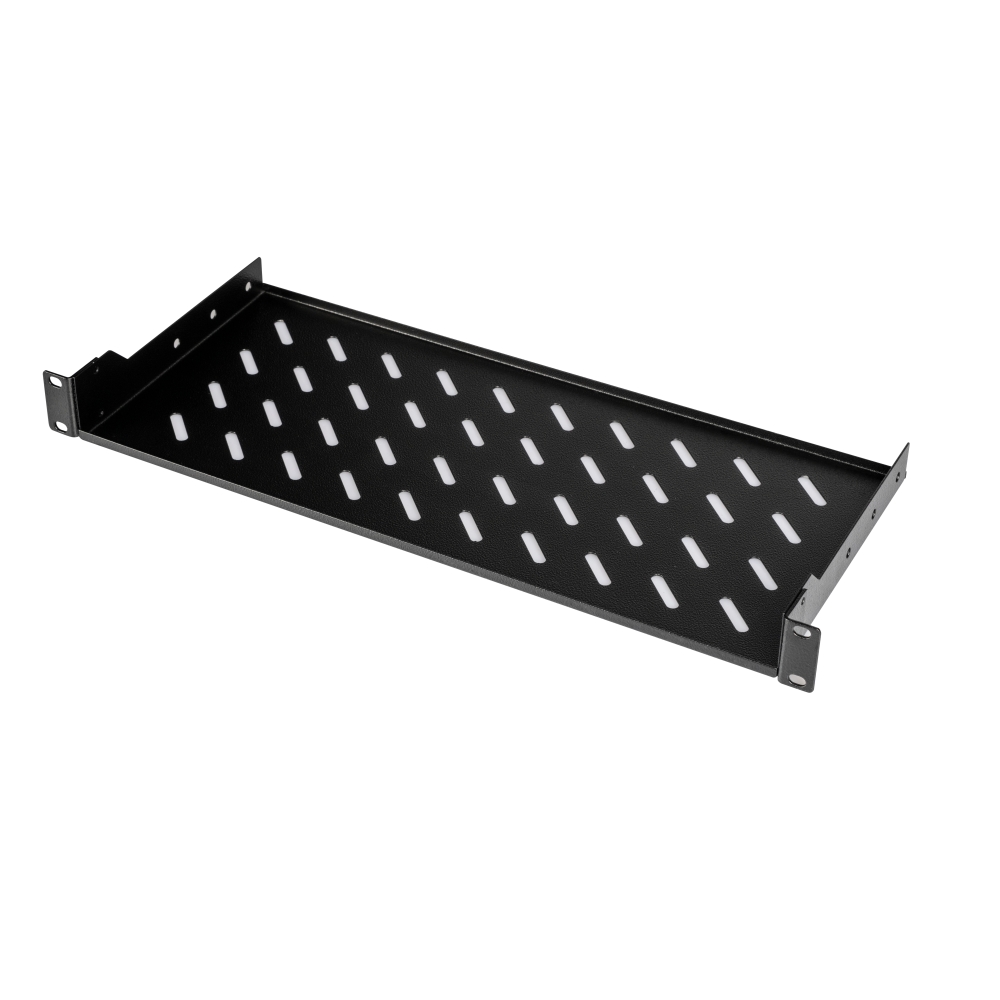 Tavă fixă, 1U, 30 Kg, D200, negru RAL 9005
