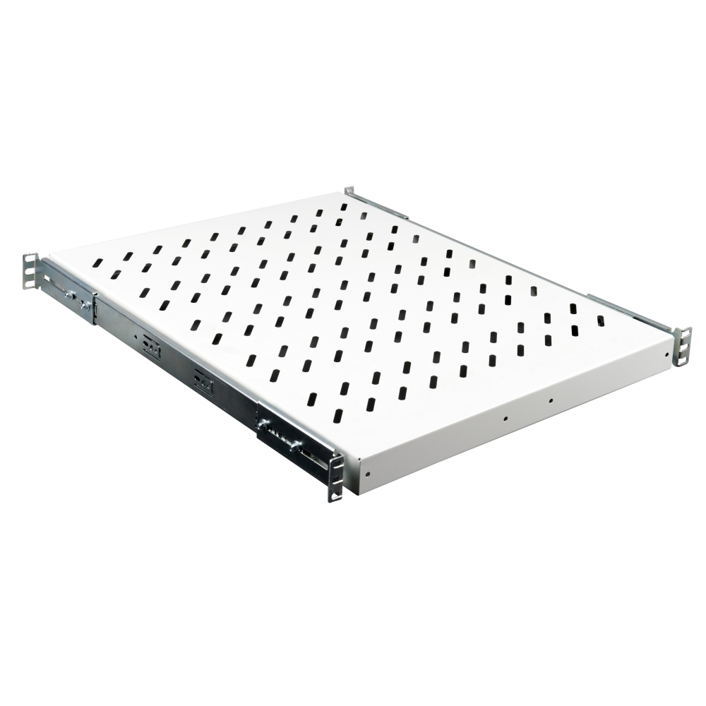 Tavă glisantă 19&rdquo;, 1U, 30kg sarcină, D=570, fixare 4 puncte