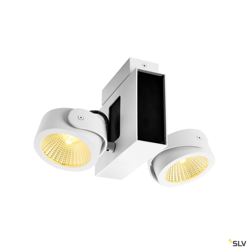 TEC KALU CW, LED Indoor, double, white/black 24&deg; 3000K