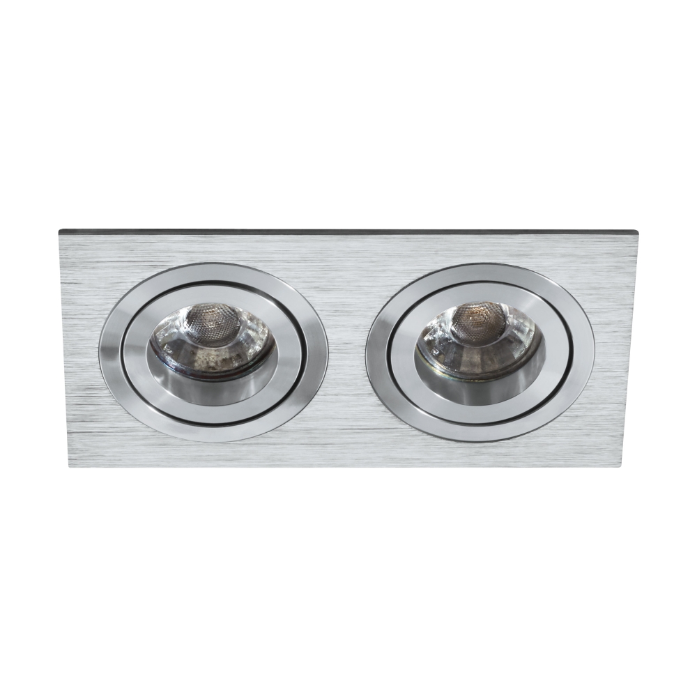 Terni Pro square / 2-fach 50W aluminium brushed IP20
