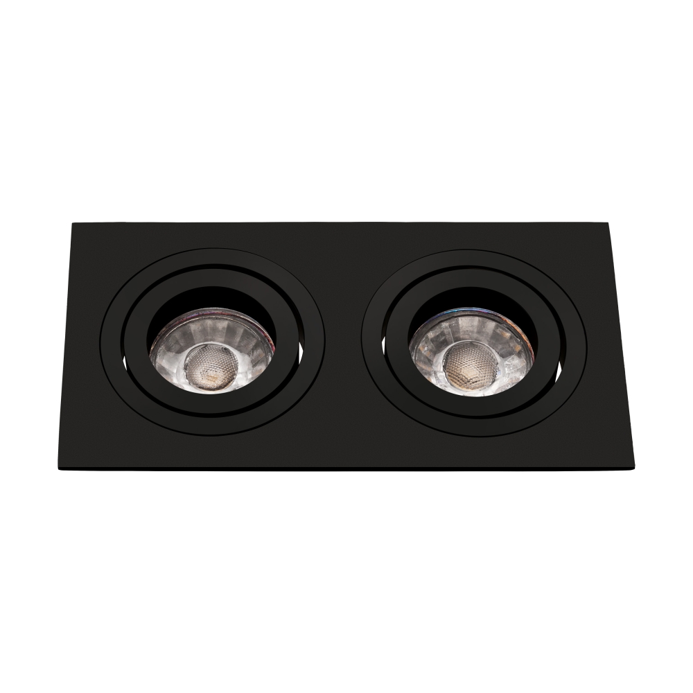 Terni Pro square / 2-fach / swivelling 50W black IP20