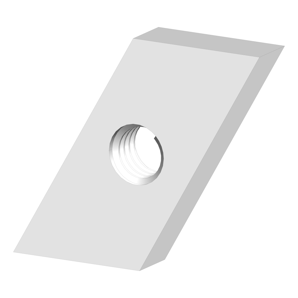 Threaded plate M5 galvanized steel