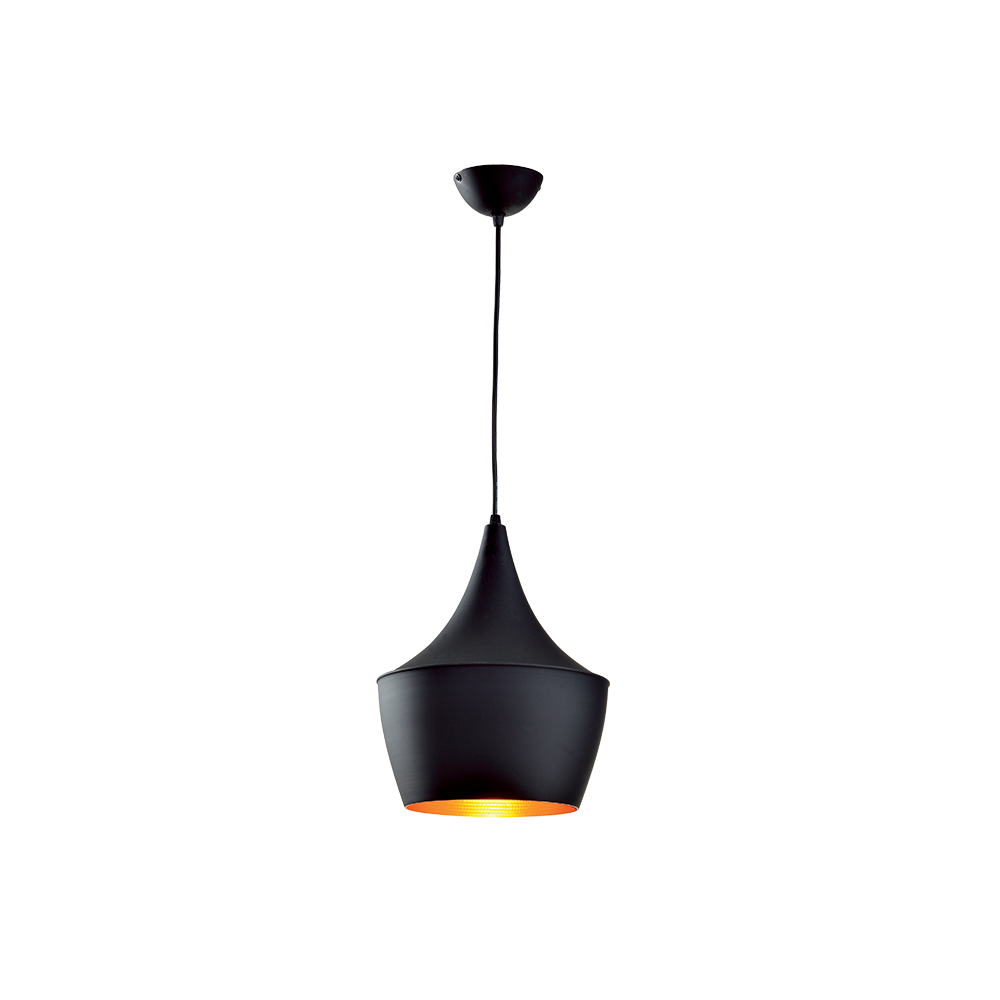 TIM-1C PENDUL 1xE27 D250mm NEGRU/AURIU