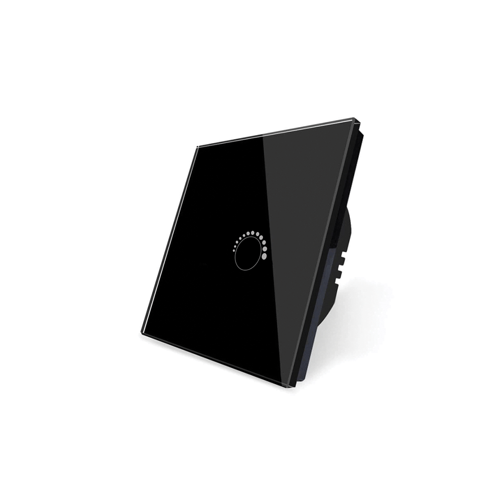 TOUCH RF433 EU 3 GANG 1 WAY DIMMABLE SWITCH BLACK