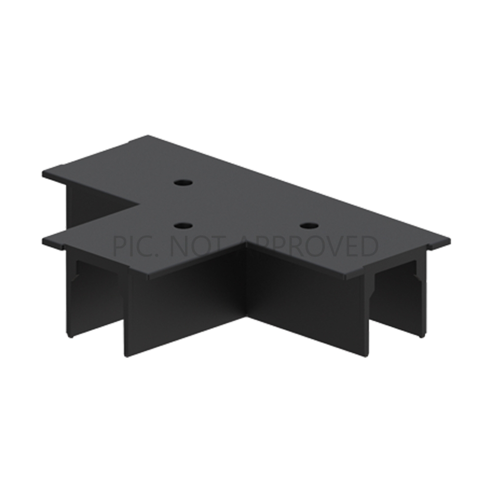 TRACK ON RECESSED COVER 3 PHASE T-CONNECTOR DALI negru