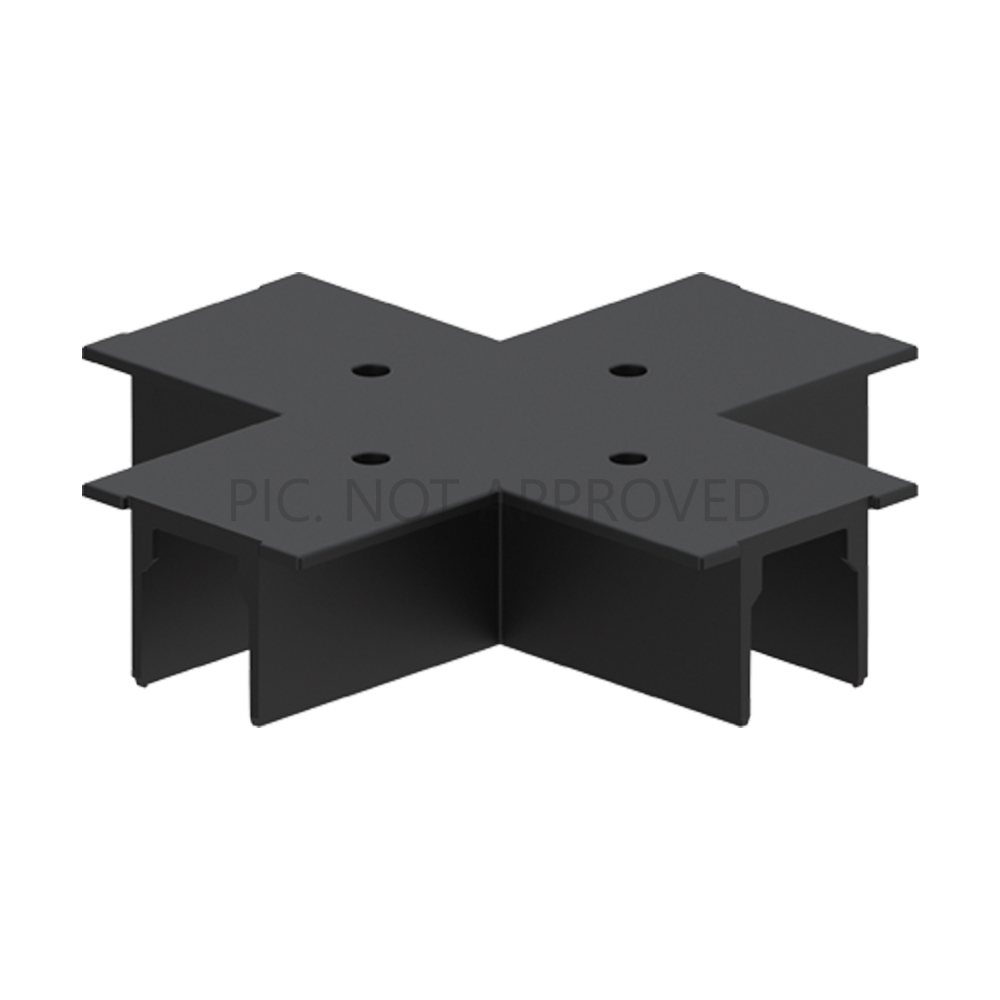 TRACK ON RECESSED COVER 3-PHASES X-CONNECTOR DALI negru