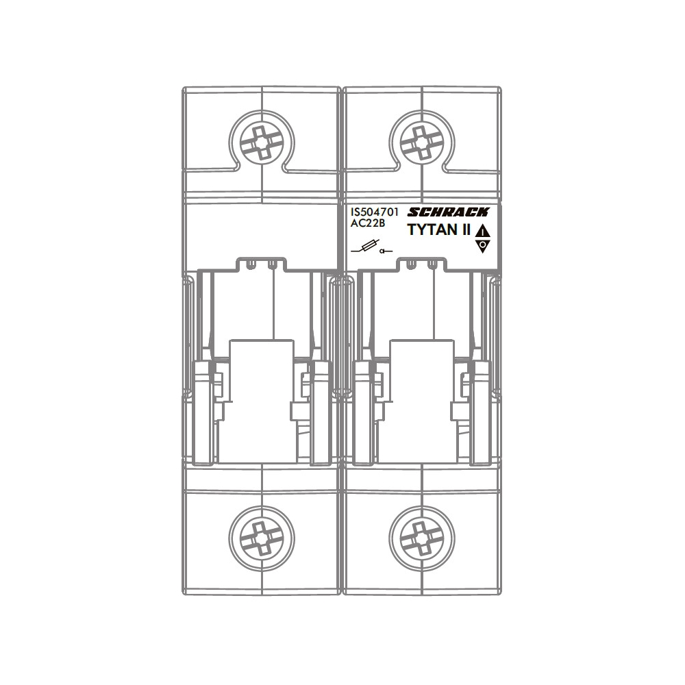 TYTAN, 2-pole, 63A, D02 + fuse monitoring, 24-60VDC