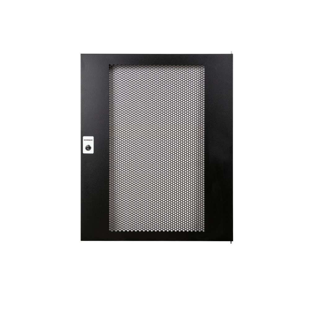 Ușă metal perf. pentru DTWB 16U, W=600, RAL9005, negru