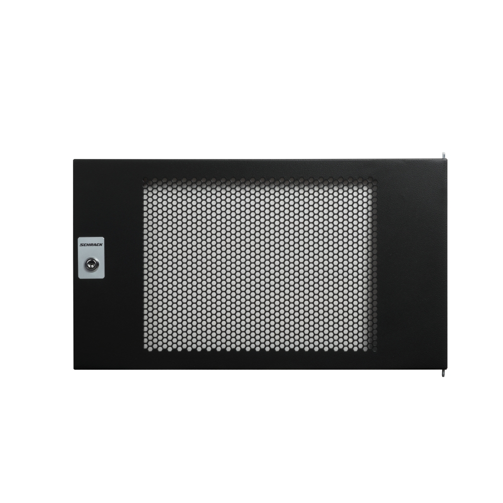 Ușă metal perf. pentru DTWB 7U, W=600, RAL9005, negru
