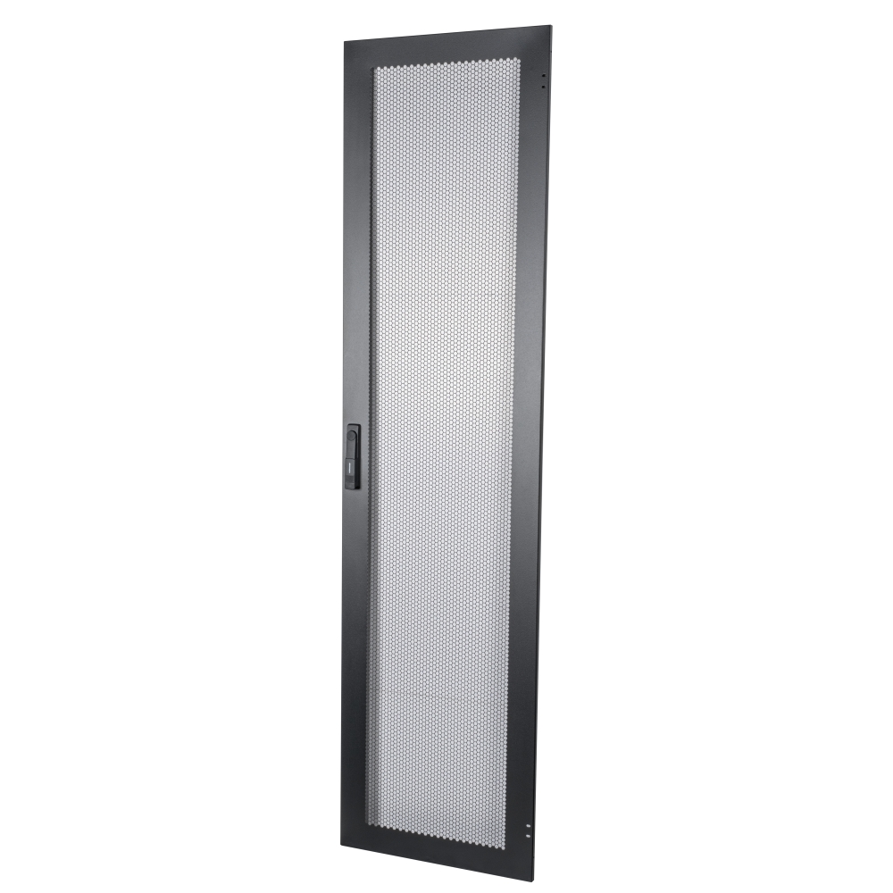 Ușă metal perforată 80% pentru DT 42U, W=600,negru RAL9005