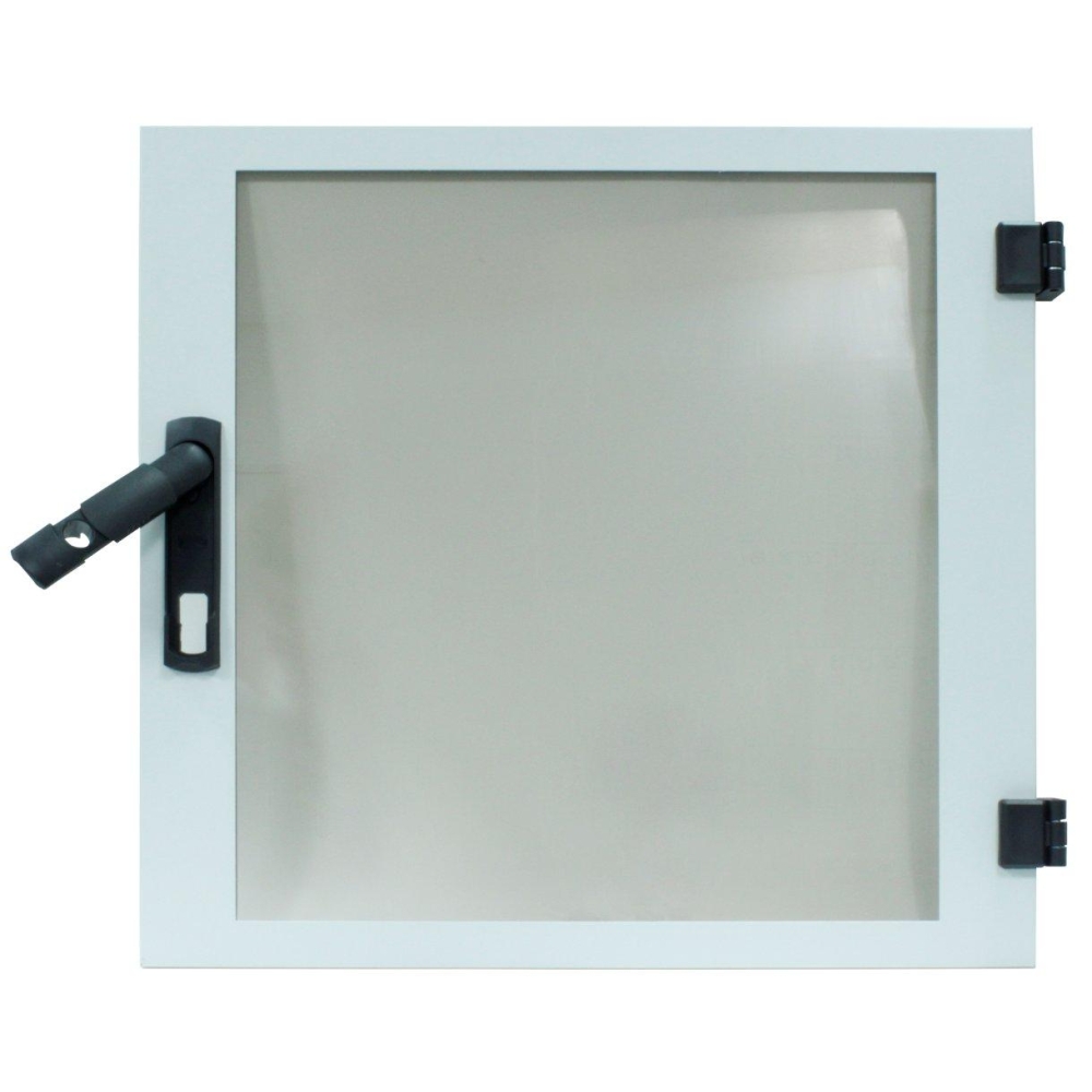 Uşă transparentă dulap DW 18U, 600mm, RAL7035, fără broască