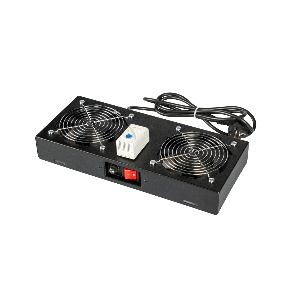 Unitate de tavan, 2 ventilatoare, analogic, negru RAL 9005