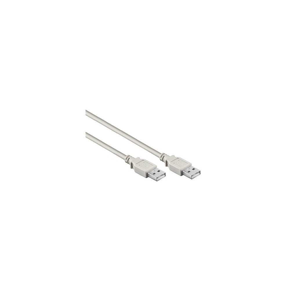 USB 2.0 A-A Cable, A male - A male, Grey, 1.8m
