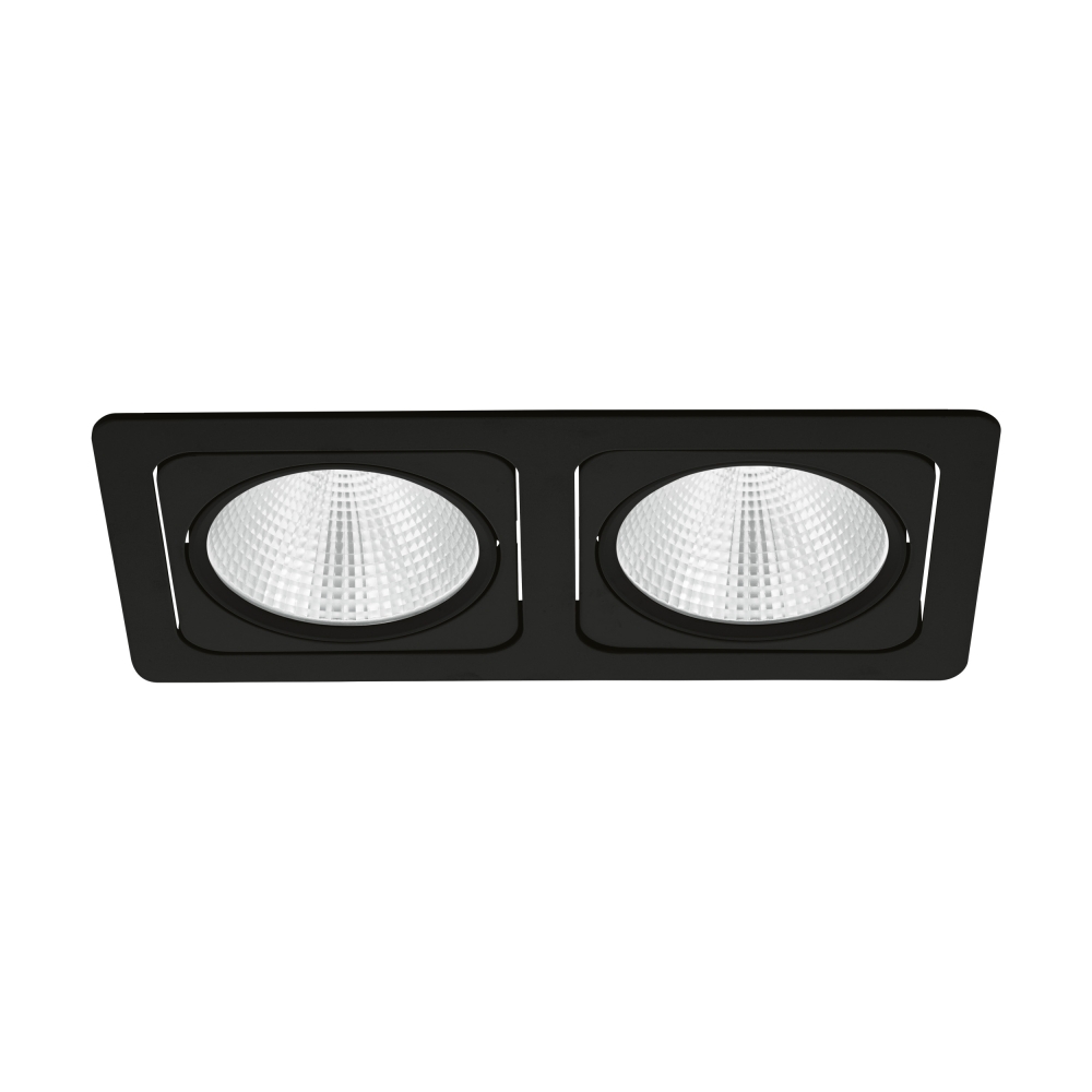 Vascello G2" swivelling 2 x 19W 3000K black IP20