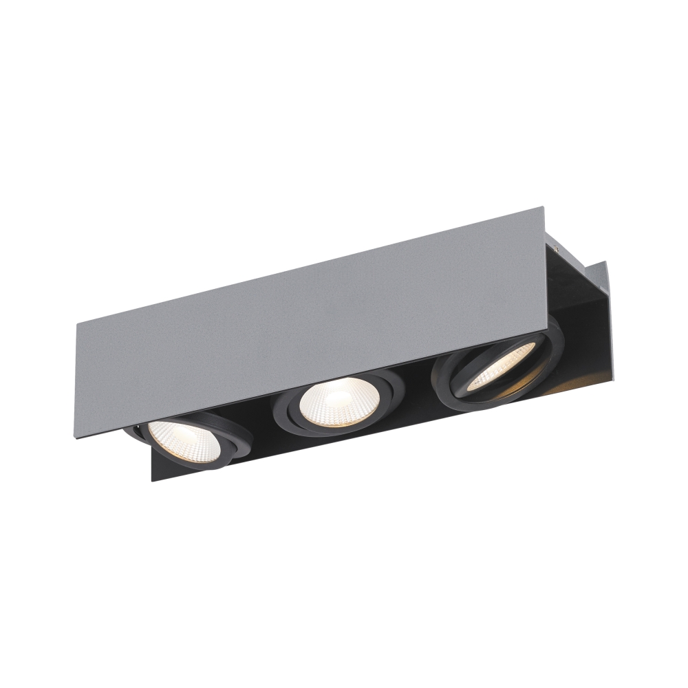 Vidago Pro / 3flg., DALI dimmable 3x9W 3000K silver IP20