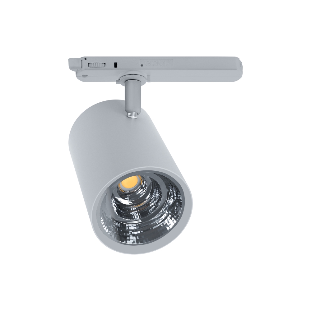 VILLANOVA 2 3-PHASE LED-SPOT argintiu 20&deg; 3000K DALI