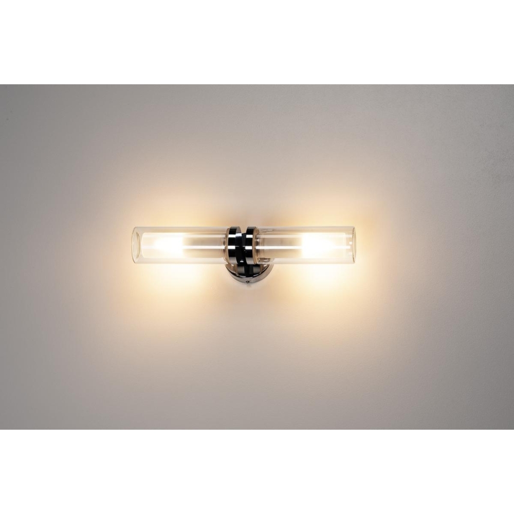 WL 106 cil perete, E14, max 2x40W, IP44, crom, sticla dubla