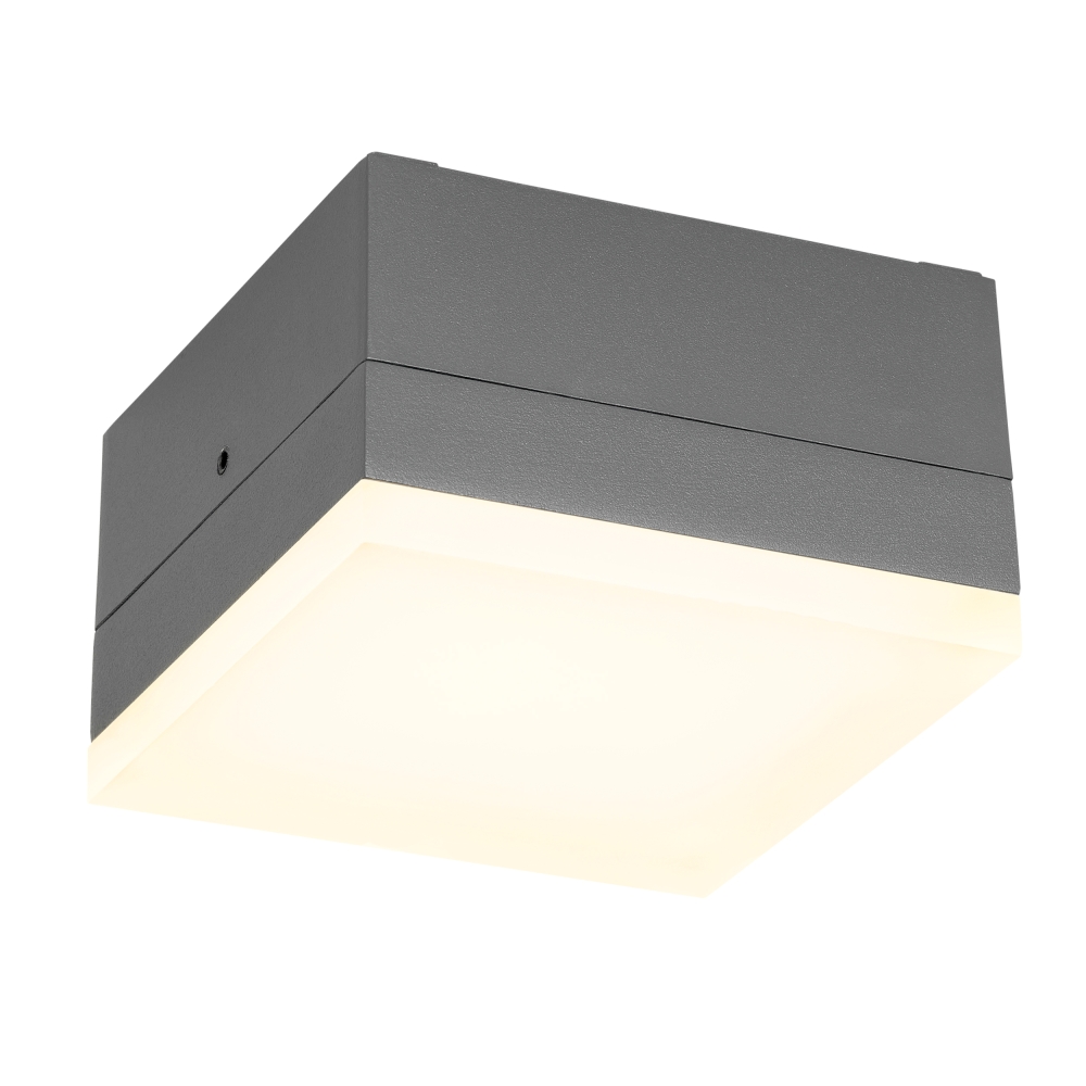 Zelda LED Square Large 12W 740lm 3000K ECG IP54 antracit